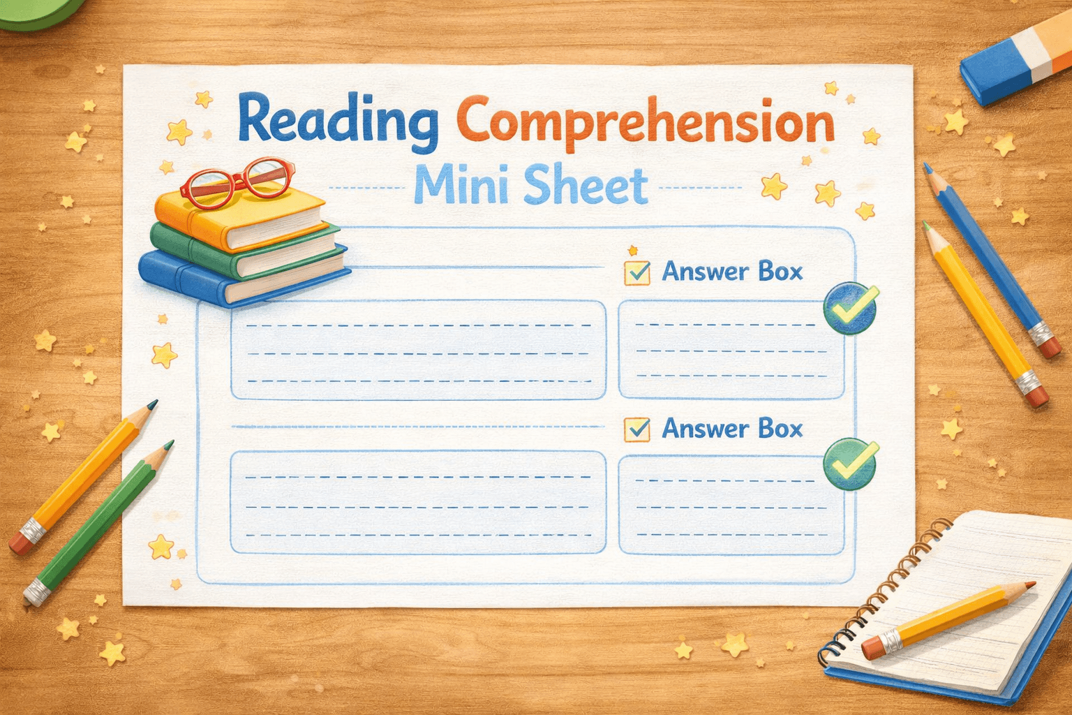 Reading Comprehension Mini Sheet